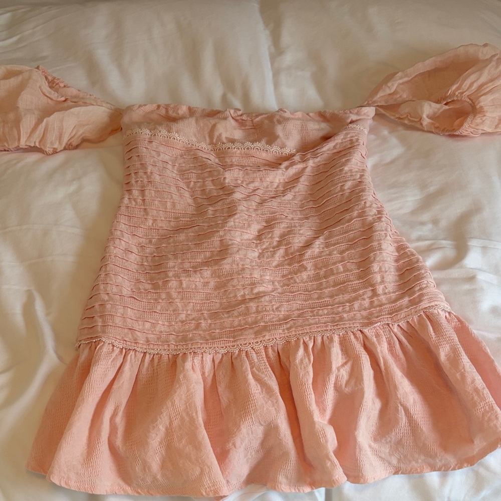 Pink Off-Shoulder Dress